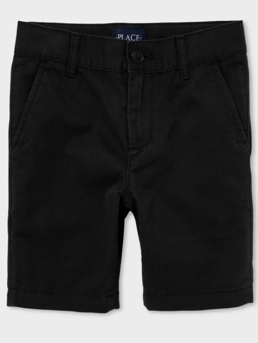 The Children's Place Black Cotton Uniform Chino Shorts Size 8